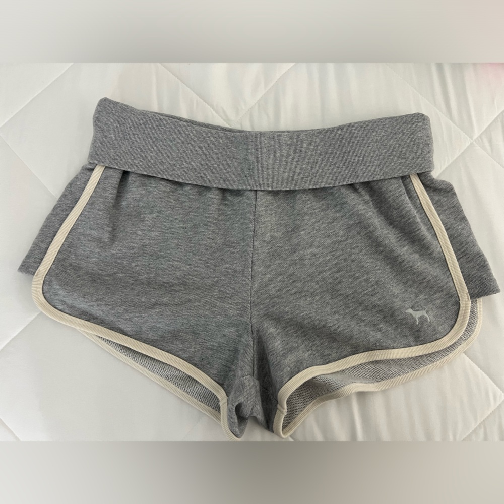 PINK Victoria's Secret Ivy Terry Foldover Shorts - Picture 2 of 3